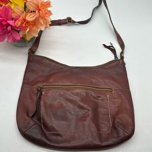 Margot Reddish Brown Leather Hobo Bag BRN7325D